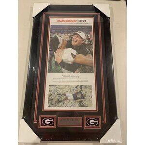 Georgia Bulldogs National Champs Atlanta Journal Constitution newspaper Framed